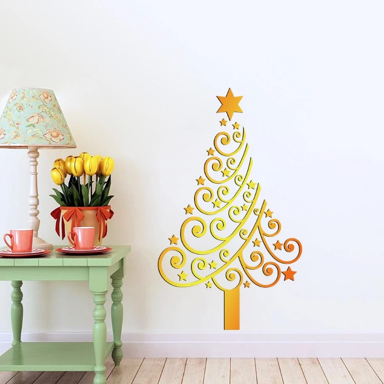 Modern wall art home decoration wall stickers Christmas decor metal