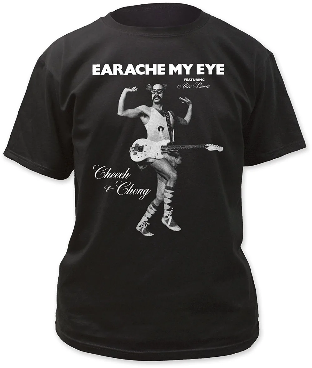 

T Shirt Design Printer Short Sleeve Cheech & Chong Earache My Eye Crew Neck Printed Tee For Men