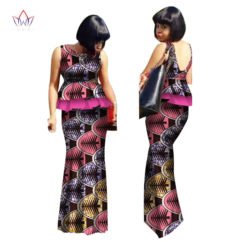 2019 африканская юбка комплект для Для женщин О-образным вырезом торжественное платье Африканский Dashiki юбка блузка дизайн спортивный костюм