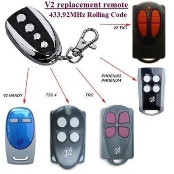 

V2 PHOX 2 PHOENIX 2 TXC TSC 4 rolling code remote control garage remote command 433.92MHz transmitter