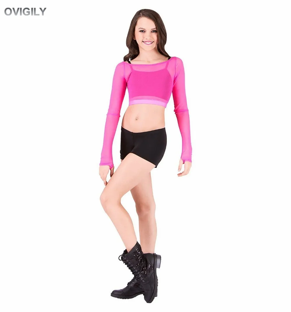 Шорты OVIGILY детские из спандекса гимнастические Короткие штаны с заниженной