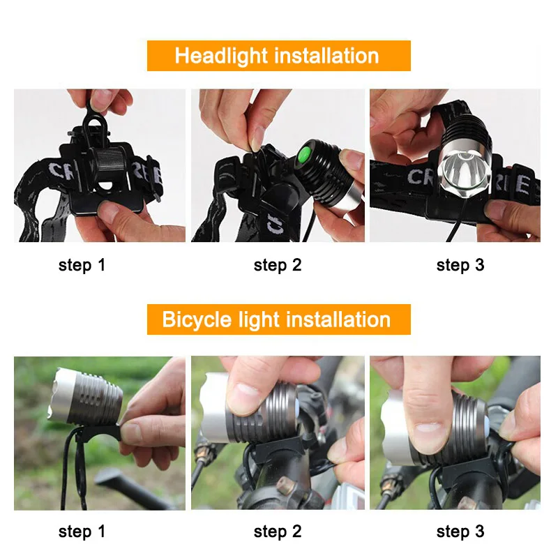 Sale Bike LED Front Light Rechargeable Waterproof Cycling Headlight for Bicycle FI-19ING 3