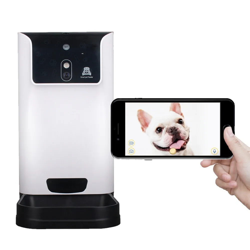 

Pet Automatic Feeder Cat Dog Timing Order Feeding Food Feeder Can Be Voice Video 9.5
