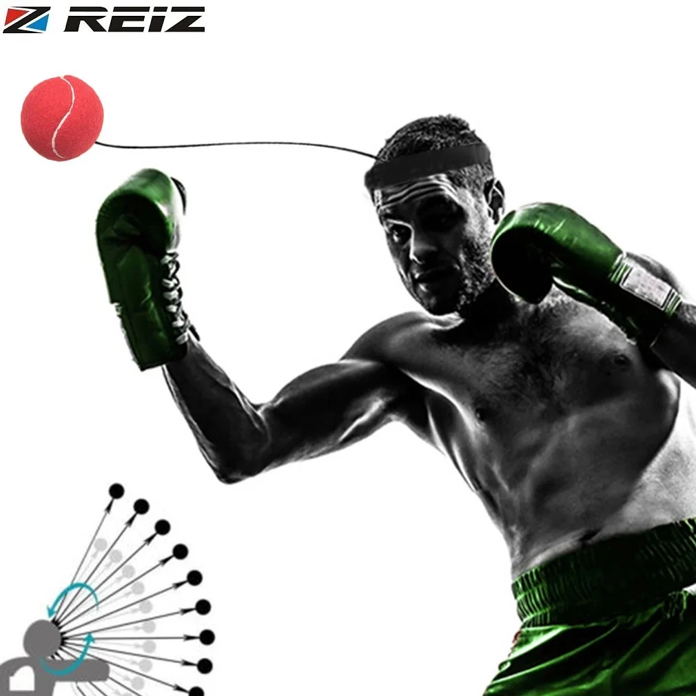 

REIZ Boxing Ball Head Band Quick Response Speed Training Punching Muay Thai Sports Exercise Equipment Stress Relief Fitness Ball