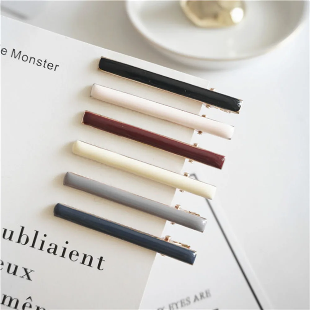 

1PC Fashion Women Colorful Solid Metal 6 CM Thick Barrettes Female Elegant Headbands Hair Clips Lady Hairpins Hair Accessories