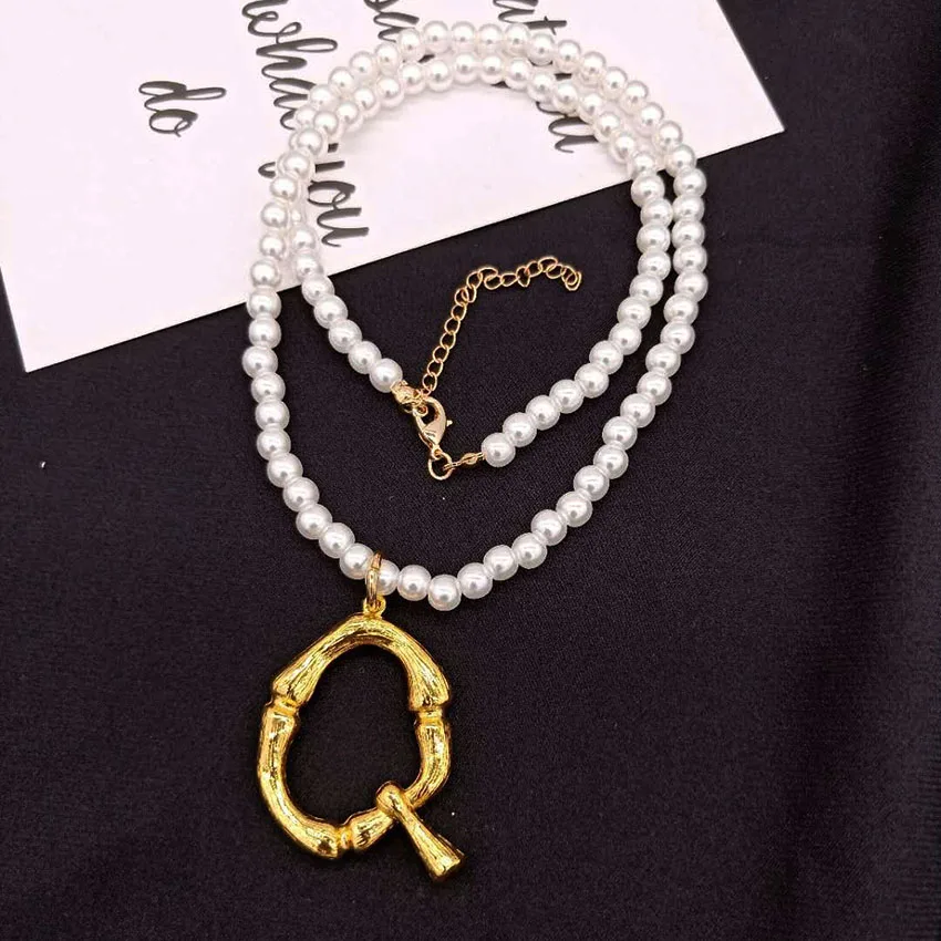 Новинка, изысканное винтажное жемчужное ожерелье, Корейская версия ветровой сети, красная звезда с буквой М, жемчужное ожерелье 528 - Окраска металла: Q