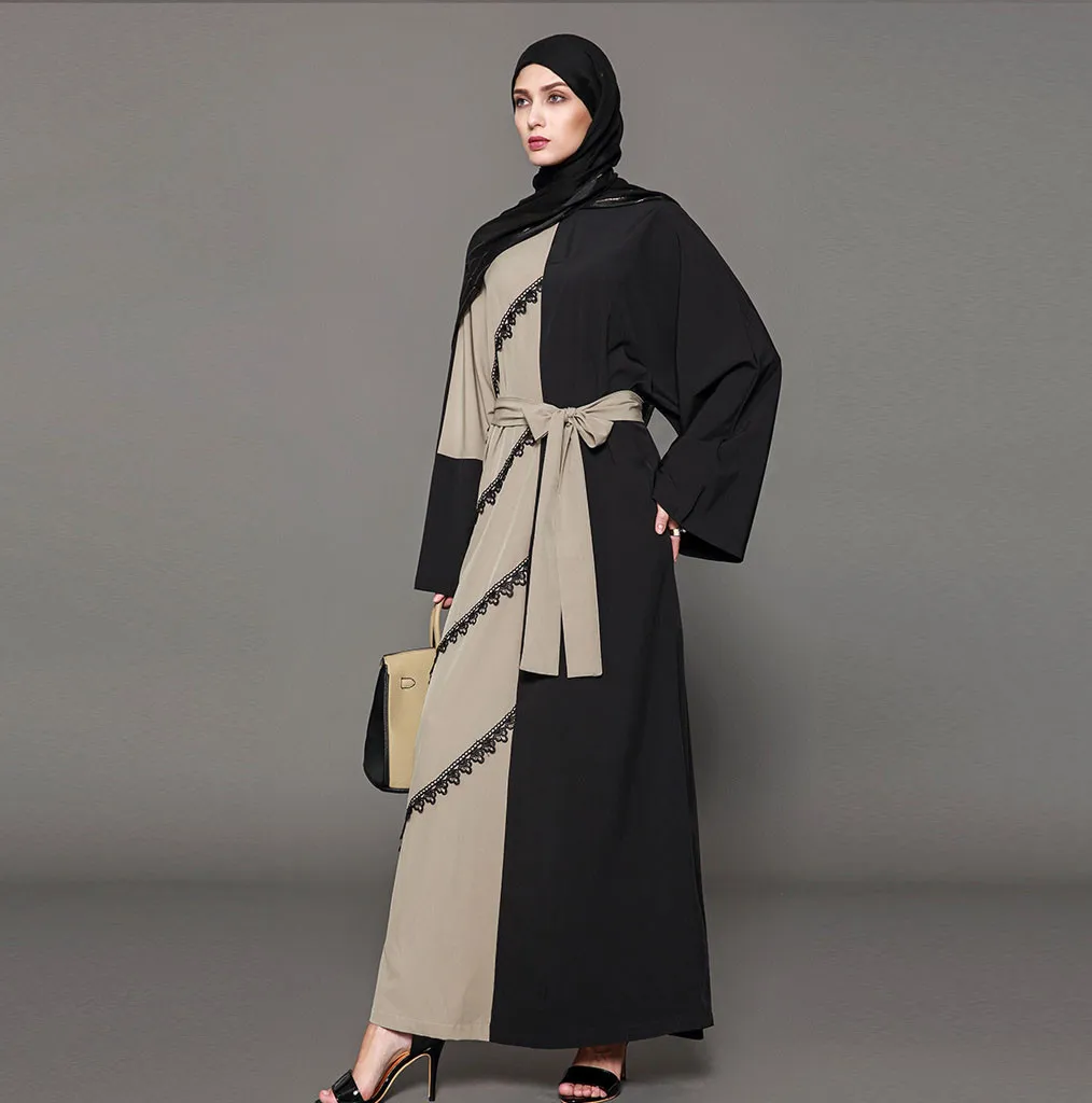 Мусульманское платье джилбаб кафтан Рамадан Турция Дубай Абая для женщин Elbise исламский мусульманский Ближний Восток Бандажное платье Макси Кафтан 5,3