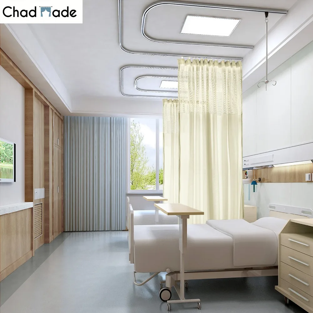 ChadMade Solid Modern Curtains for Hospital Clinic Medical Labs and SPA