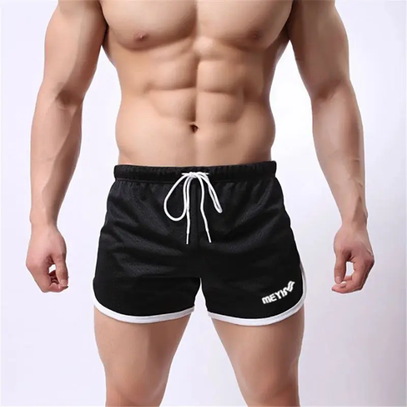 Мужские шорты для фитнеса, бодибилдинга, мужские летние повседневные спортивные шорты для тренировок, дышащая сетка, быстросохнущая Спортивная одежда для бега, пляжные короткие штаны