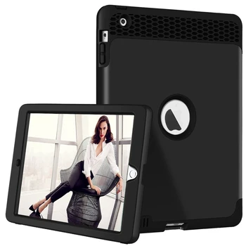 

For iPad 2/3/4 Case, Heavy Duty Shockproof High Impact Resistant Rugged Hybrid Three Layer Full Body Protective Cover