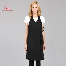General custom cotton male barber kitchen restaurant coffee shop milk tea shop hanging neck in the long lengthened apron women