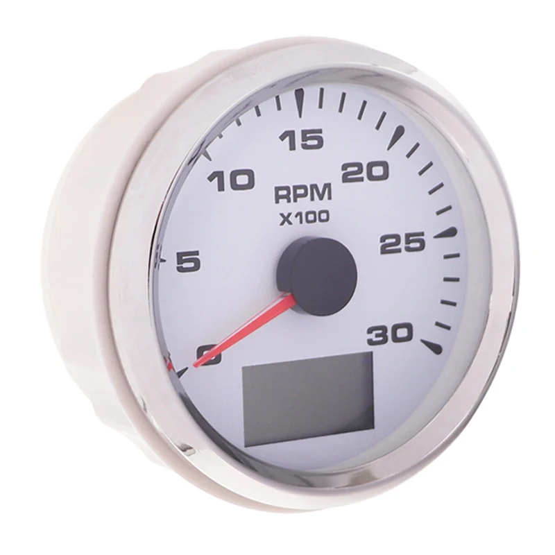 Auto Car Tachometer Gauge 85mm 3K 3000RPM LCD Waterproof Rev Counters 9-32V Meters with Backlight for Boat | Автомобили и