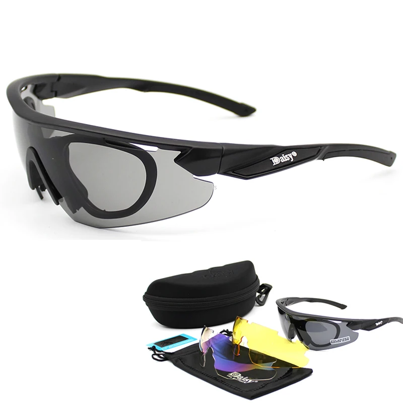 Тактические поляризационные очки военные мужские солнцезащитные очки страйкбол стрельба Gafas 3 линзы мотоциклетные велосипедные походные очки