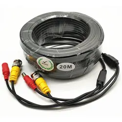5-50 м BNC + Удлинительный кабель постоянного тока/видео Мощность интегрированная линия BNC безопасности DC камера видеонаблюдения медный
