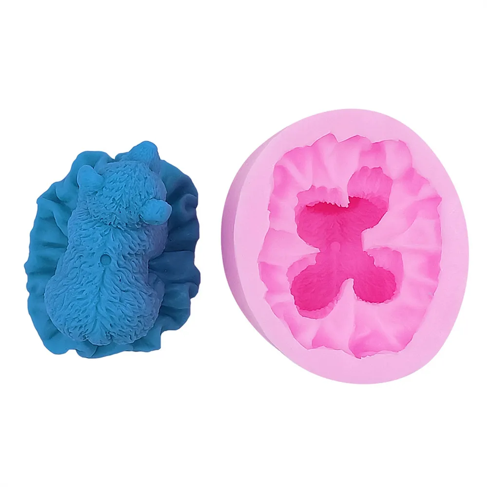Силиконовая форма для мыла Bear Design свечей из пищевого шоколада 3D силиконовая