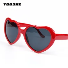 Yooske Мода Любовь в форме сердца Солнцезащитные очки для женщин Для женщин Брендовая Дизайнерская обувь Винтаж Для женщин Очки Защита от солнца Очки женственный зеркальные женские