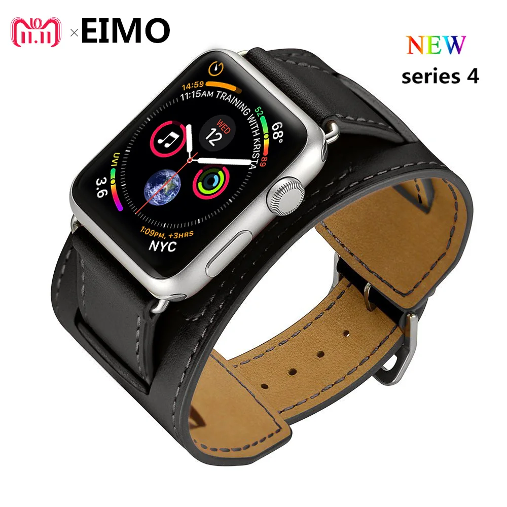 

Leather cuff strap for Apple watch hermes band 4 44mm 40mm Aple watch correa 38mm 42mm Watchband bracelet wrist Iwatch 4 3 2 1