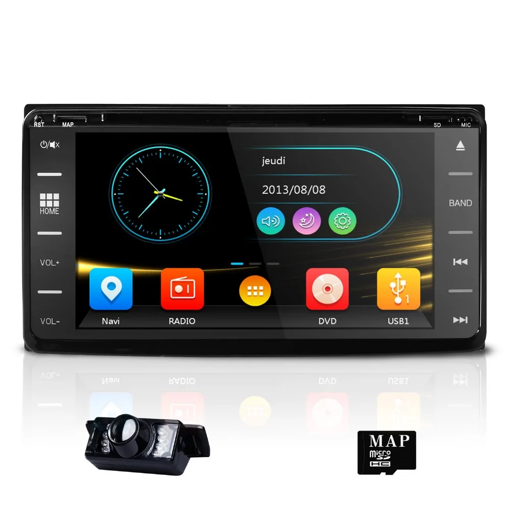 

Hizpo Car Radio Tape Recorder GPS Car Player Audio for TOYOTA RUNX/PREVIA/ESTIMA/TARAGO TUNDAR ECHO Bluetooth RDS SWC BT CAM IN
