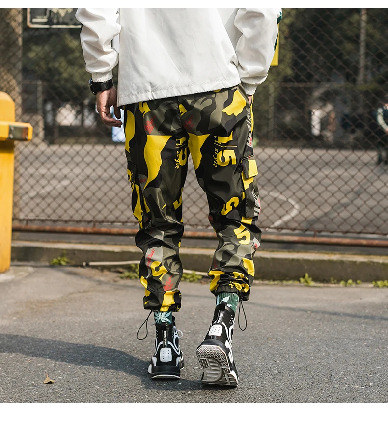 FUODRAO брюки-карго Штаны Для мужчин 100% треники из хлопка Штаны Японии Стиль уличная шаровары с карманами Штаны Для мужчин Хип-Хоп пот Штаны K234