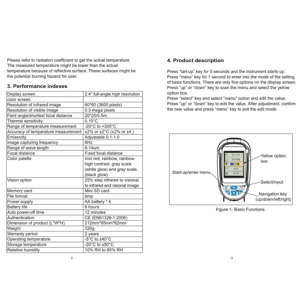 New Color Screen Handheld Thermal Imager Infrared Thermal Camera HT-02