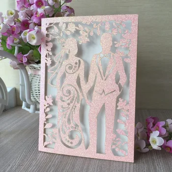 

20Pcs/Lot Delicate Carved Pattern Invitation Card Romantic Wedding Invitations Birthday Party Decorative Greeting Card