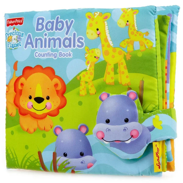 21*21cm Animal Counting Book Tearproof Color Picture 3D Cloth book baby Book early eduction development toy Free Shipping