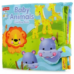 Livre de comptage des animaux 21x21cm, image en couleur, tissu 3D, livre pour bébé, jouet de développement d'éducation précoce, livraison gratuite 