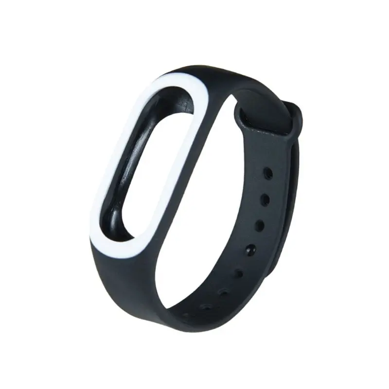 Силиконовый цветной браслет ремешок спортивные часы ремешок для Xiaomi Hey Plus Smartband - Цвет: Черный