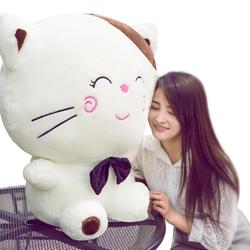 

Hot Sale Big Size Big Face Cat Plush toy Lovely Cat Doll Stuffed Animal Children Birthday Gift