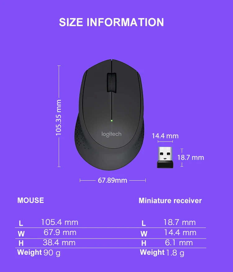 Logitech M280 2,4G Беспроводная игровая мышь Lap Топ PC Gamer эргономичная оптическая натуральная бесшумные Мышь мыши компьютерных игр приемник