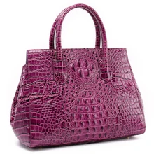 Высококачественная Новинка, профессиональная женская повседневная сумка-тоут из кожи аллигатора, Сумки из натуральной кожи, дамская сумка из крокодиловой кожи, Дамская деловая сумка