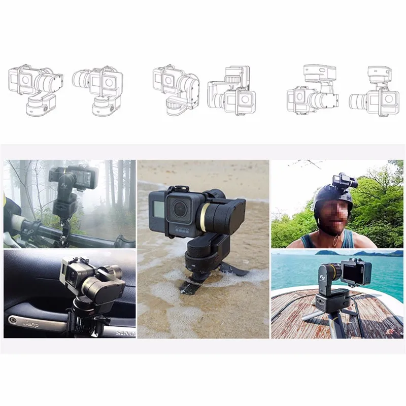 3 осевой водонепроницаемый Ручной штатив Feiyu WG2 для камеры GoPro Hero5 4 Session|tripod for|tripod for