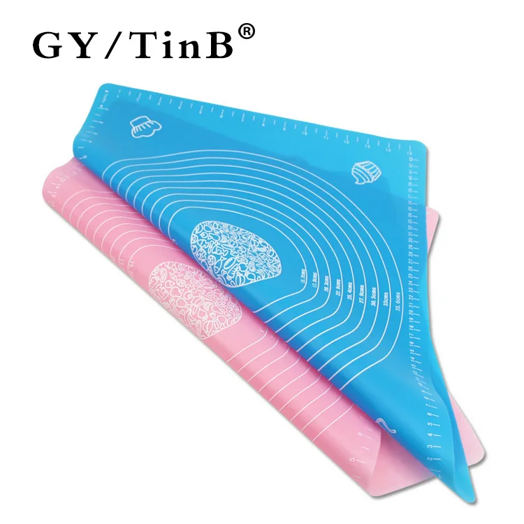 DUH Baking kneading surface special silica gel mould large thickening mat anti slip 50*40cm belt scale | Дом и сад