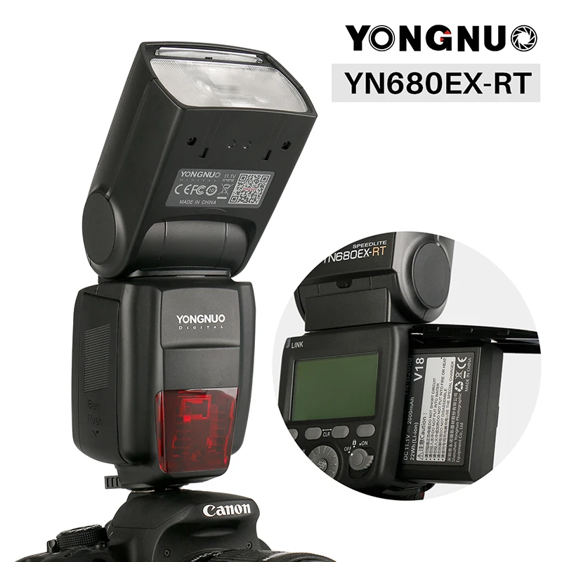 YONGNUO YN680EX-RT литиевых Flash ttl Скорость lite 2000 мАч батареи Беспроводной высоком 2 4 г 1/8000