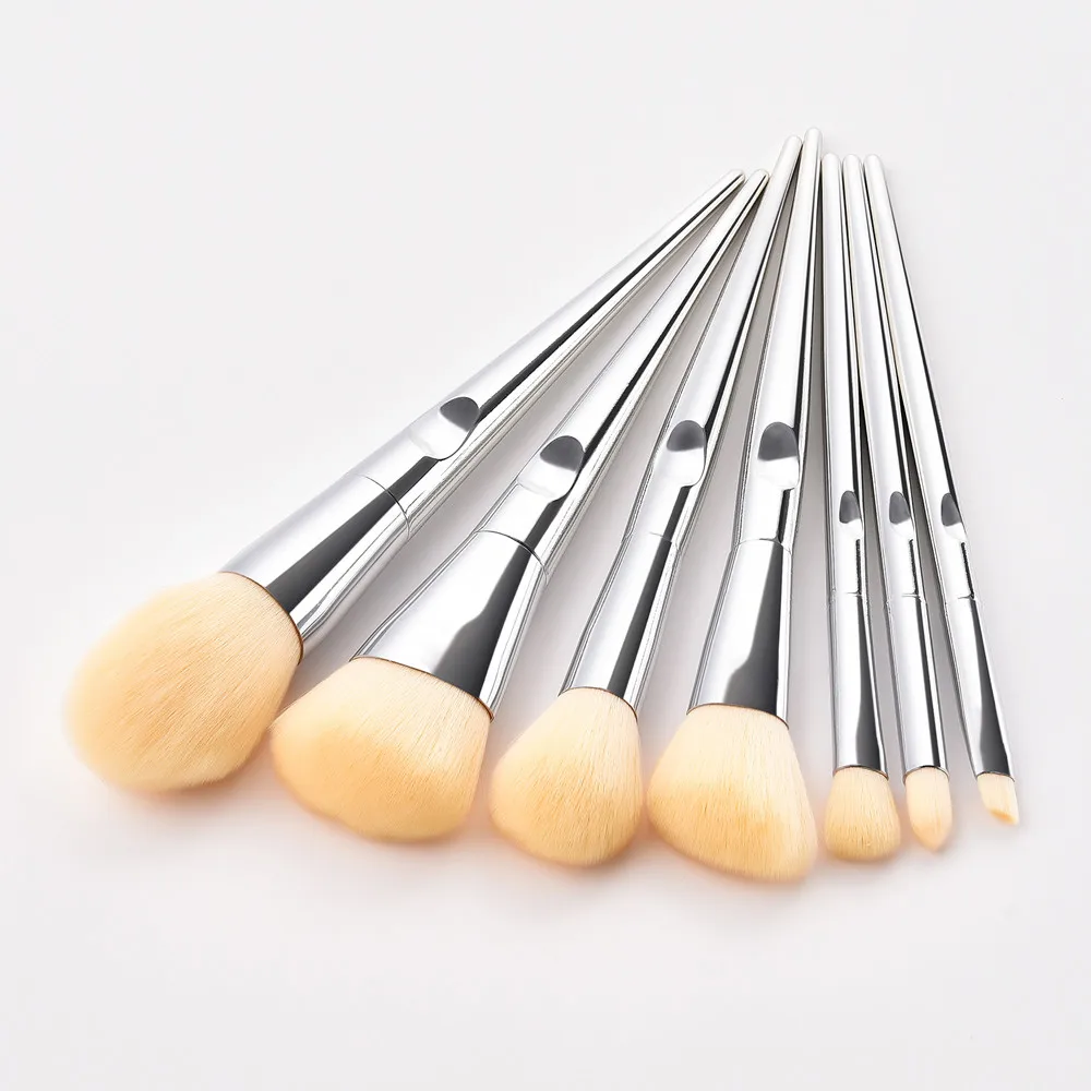 

7PCS Brown Cosmetic Makeup Brush Brushes Foundation Powder Eyeshadow Contour Concealer Brush Set dropshipping