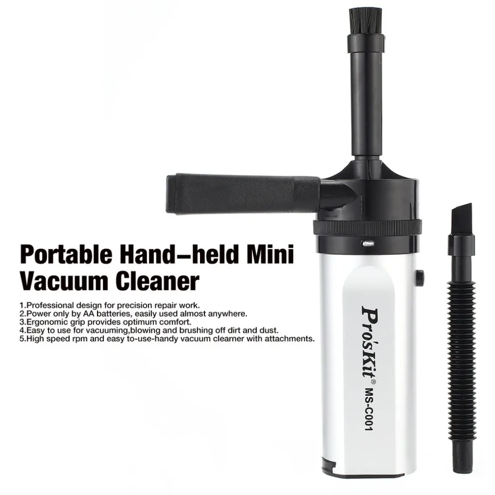 

ProsKit MS-C001 High-Power Portable hand-held mini Vacuum Cleaner for Disk hardware keyboard screen Dropshipping Wholesale