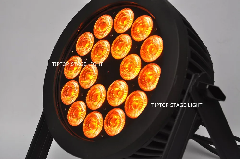 6IN1 кейс 18x18 Вт 6IN1 RGBWAP Led Par 64 диско ди-Джея свет для сцены парти свет IP65 Водонепроницаемый для внутреннего/открытый бесшумный 6/10CH