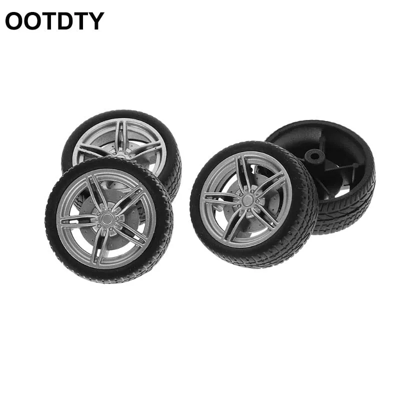 

4pcs Simulation Rubber Wheel Tire Wheel Toy Model DIY RC Spare Parts