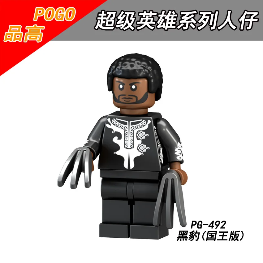 Single Sale PG492 Legoing Super Heroes Figures Blocks King Black Panther Action Figure Toy For Children Legoings Marvel Avengers Single Sale PG492 Legoing Super Heroes Figures Blocks King Black Panther Action Figure Toy For Children Legoings Marvel Avengers