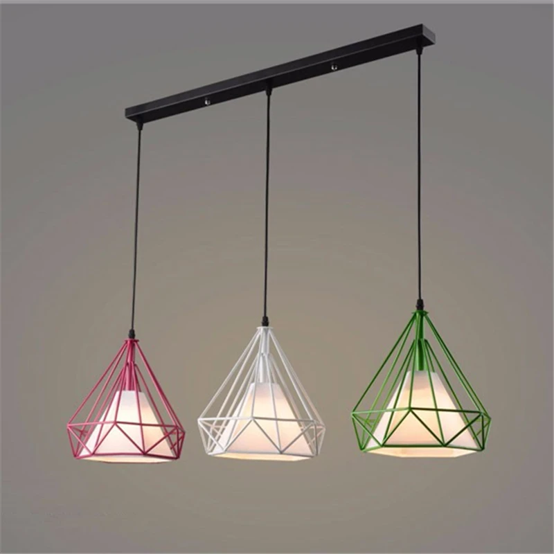 

Green/Orange/Pink/Black/White Metal Iron Lamp Loft Vintage Pendant Light Home Lighting Restaurant Office, E27 110v-220v PLL-72
