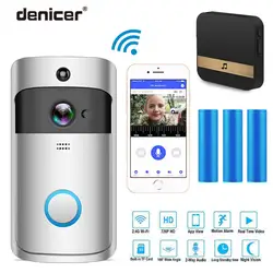 Denicer Smart ip видеосвязь wifi видео Кольцо телефон дверной звонок Cam беспроводная камера Wi-Fi для дверного звонка домашняя сигнализация