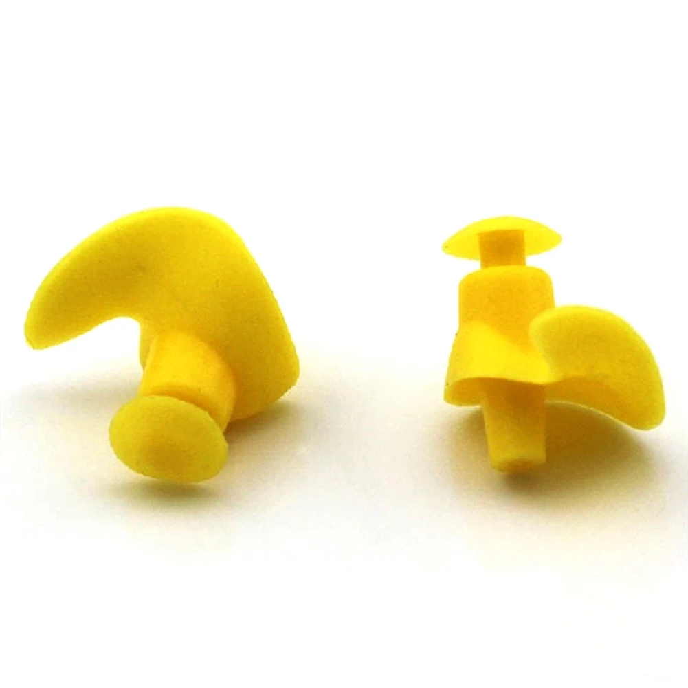 Водонепроницаемые затычки ушные для плавания профессиональные силиконовые ушные затычки для плавания взрослые Пловцы дети дайвинг мягкие противошумные ушные вкладыши - Цвет: Цвет: желтый
