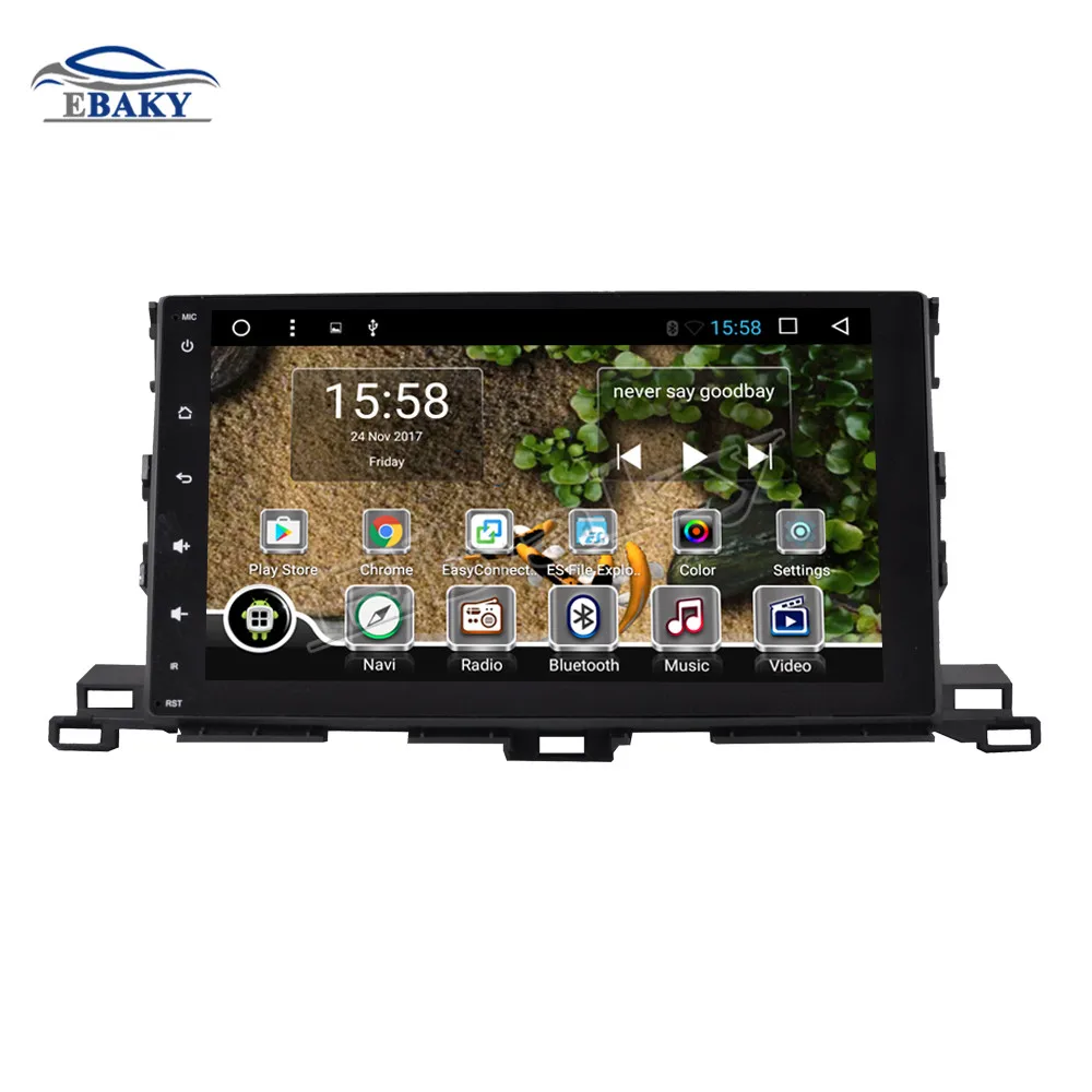 Excellent NaviTopia 10.1inch 1GB/2GB RAM Quad Core/Octa Core Android 7.1/8.1 Car DVD Radio for Toyota Highlander 2015 with GPS/maps 2