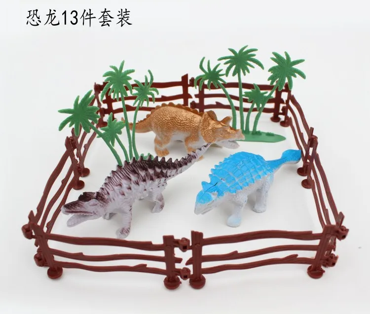 Модель игрушки, моделирования парк динозавров игрушки животные 13 шт./компл., пластиковые модели динозавров