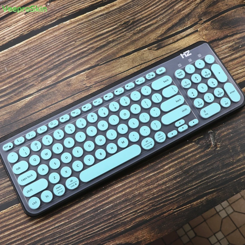 Силиконовая клавиатура для ноутбука для logitech K780, многофункциональная беспроводная клавиатура K 780, защита кожи - Цвет: Whiteblue