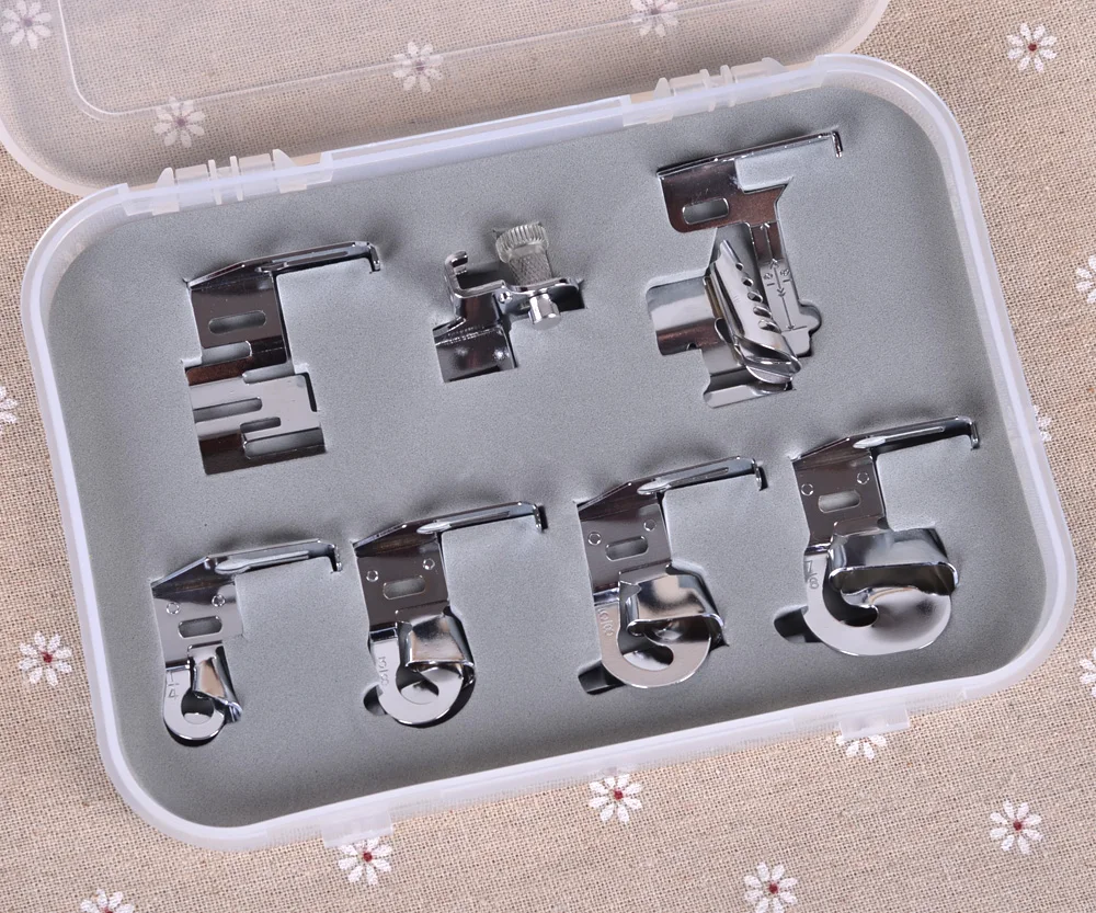 7pcs Household multifunction sewing machine presser foot curling