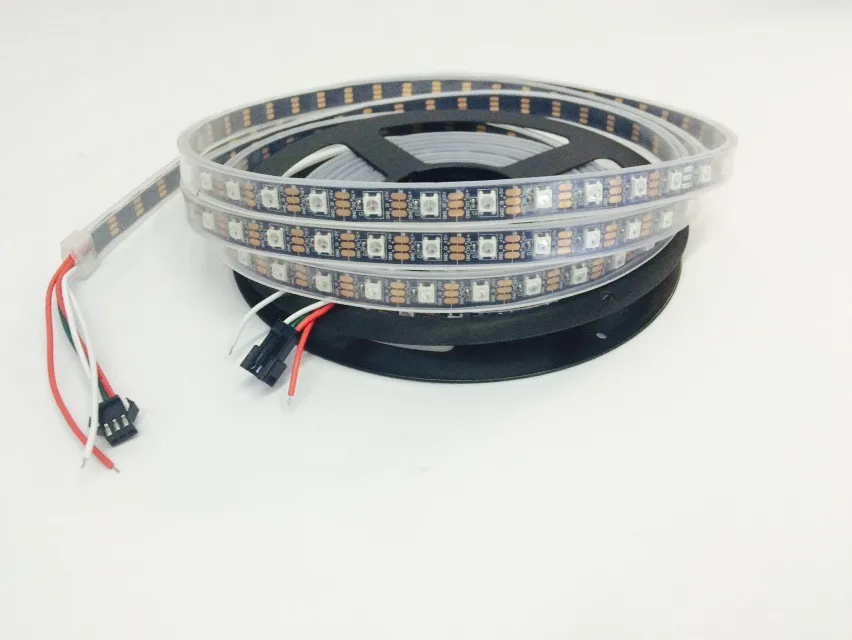 20 м/50 м/100 м WS2812B Smart led пикселей полосы, черный/белый печатных плат, 30/60 светодиодов/m WS2812 IC; WS2812B/m 30/60 пикселей, IP30/IP65/IP67 DC5V объем