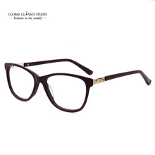 Новая женская фиолетовая пластина оправа для очков Тип JQW-1709-C6