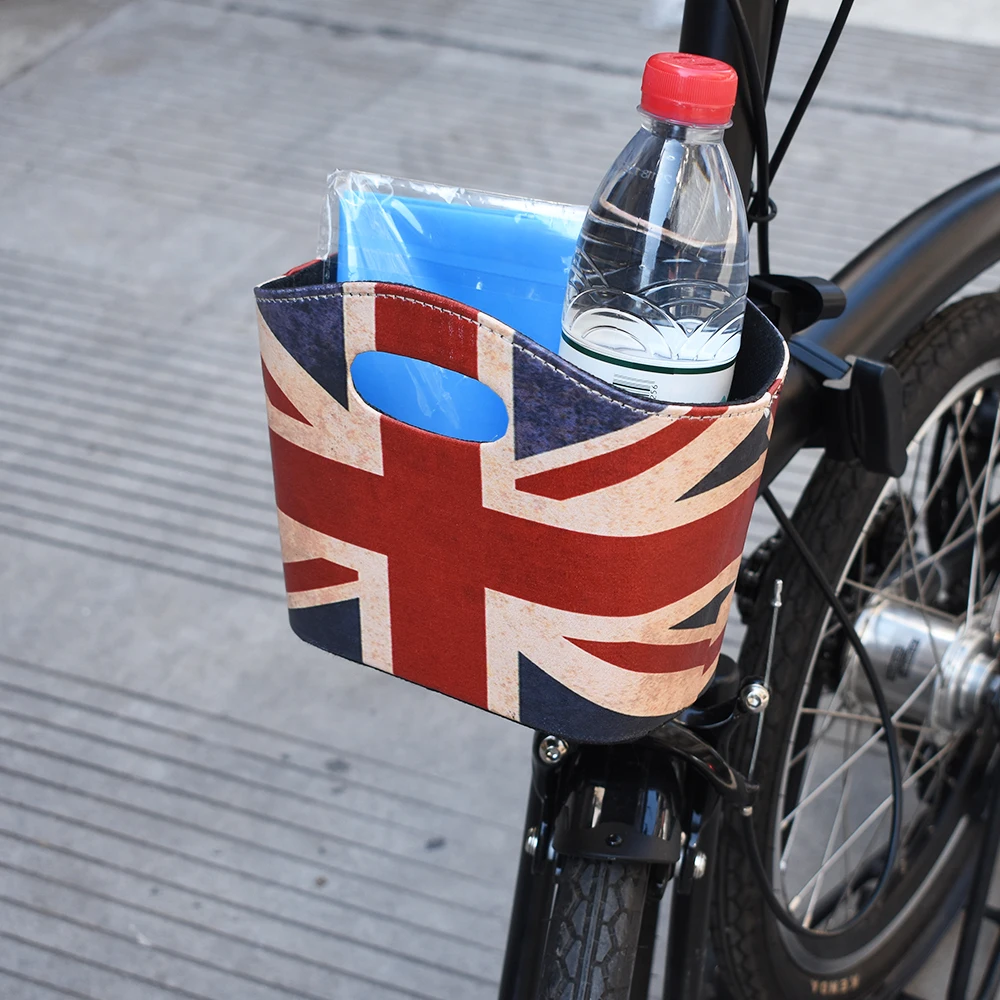TWTOPSE Велосипед Сумка для Brompton складной велосипед Велоспорт U-basket сумка Юнион Джек корзина британский флаг аксессуары части