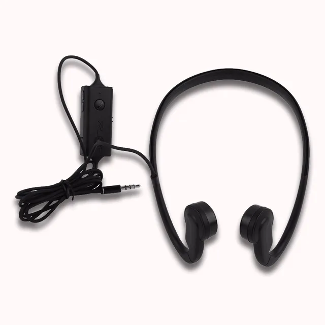 3.5mm Wire controlled Bone Conduction Sports Headphones Waterproof Noise Reduction Earphone with